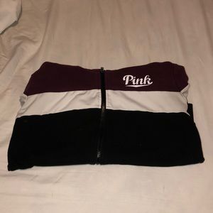 pink zip up hoodie